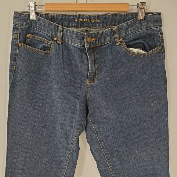 Michael Kors Womens Blue Jeans Size‎ 10 Boot Cut Straight - Picture 7 of 8